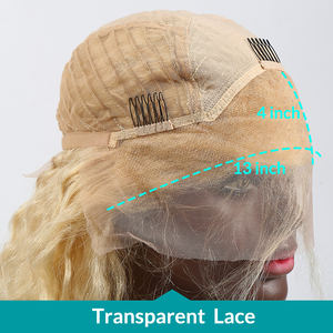 100% Vierge Blonde 613 Cheveux Russes Longue Vague Profonde Avant Dentelle HD <span class=keywords><strong>Film</strong></span> Transparent Mince Suisse Dentelle En Gros Pleine Dentelle Vendeurs - Product Image 5