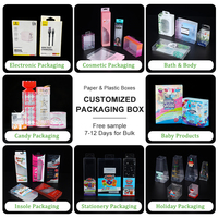 Boîte en plastique pliable transparente en PVC PET recyclable avec logo personnalisé, emballage de vente au détail hautement transparent, boîtes de présentation pour paquets de cartes à collectionner