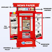 Nouvelle conception de photomaton de type journal, photomaton rétro à impression instantanée, distributeur automatique avec appareil photo tout-en-un populaire