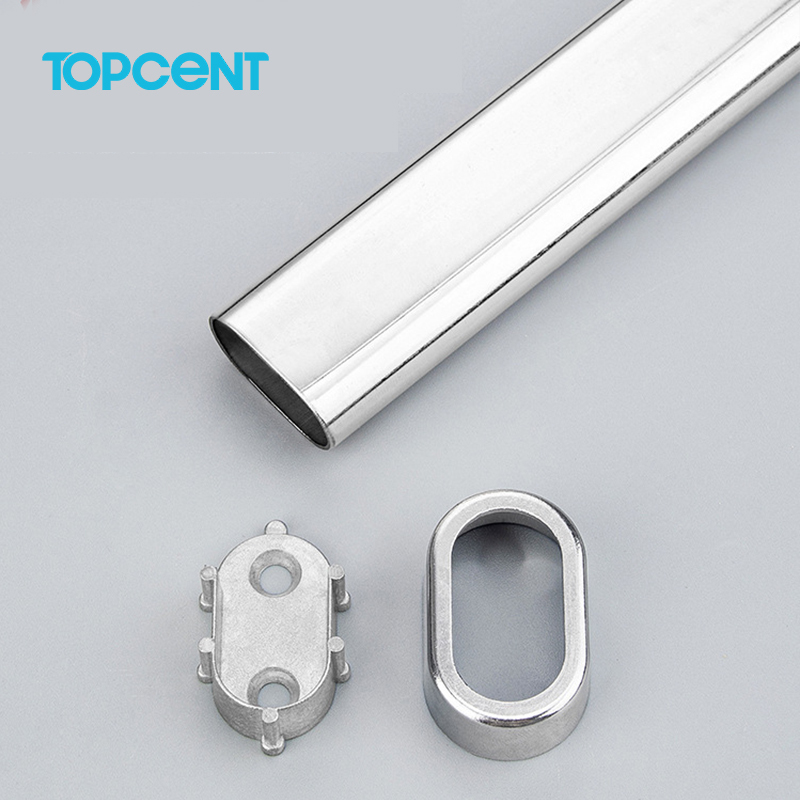 TOPCENT Stainless Steel Oval Wardrobe Hanging