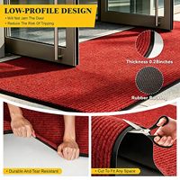 Tapis d'entrée en polyester bouclé TPE pour projets d'ingénierie à fort trafic, vente en gros, OEM, ODM, directement de l'usine