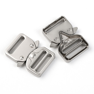 Hebilla de liberación lateral de aleación de zinc, 20mm, plateada, ajustable para bolsos, mochilas, riñoneras, accesorios de equipaje, duradera - Product Image 1