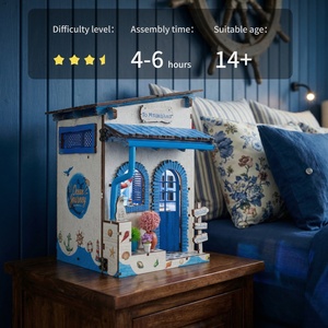 IIECREATE <span class=keywords><strong>Puzzle</strong></span> <span class=keywords><strong>3D</strong></span> Fai da Te Book Nook SL-52 Angolo della Spiaggia, Giocattoli in Legno, Kit Artigianale Fai da Te, <span class=keywords><strong>Puzzle</strong></span> <span class=keywords><strong>3D</strong></span> in Legno per <span class=keywords><strong>Adulti</strong></span> - Product Image 5