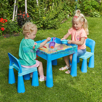 Table et chaises de jeu pour enfants ensemble de table de jeu en plastique de sécurité et de bricolage coloré meubles pour parc d'attractions pour enfants