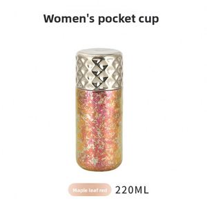 Luxury Women Pure Titanium Diamond Lipstick Insulated Cup Portable Magnetic Lid Gift <b>Box</b> Package for Gifting - Product Image 6