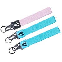 Dragonne porte-clés à thème course imprimée par sublimation, personnalisable avec logo et lettres, pour clés