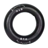 Bouée de natation gonflable noire en caoutchouc butyle robuste avec chambre à air intégrée pour adultes et enfants, jouet aquatique pour rivière et plage