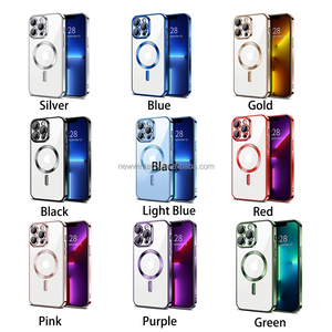 Cover Magnetica per Telefono in Morbido TPU Trasparente con Placcatura CD per <span class=keywords><strong>iPhone</strong></span> 17 Air 17 Promax 16 15 <span class=keywords><strong>Pro</strong></span> <span class=keywords><strong>Max</strong></span> 14 13 <span class=keywords><strong>12</strong></span> con Protezione per Obiettivo Fotocamera - Product Image 6