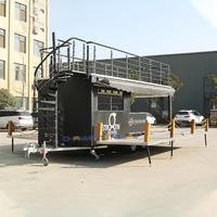 Chammp 2025 derniers modèles remorque alimentaire à deux étages chariot à hot-dog remorque de luxe chariot à café camion de nourriture avec pont