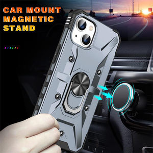 <span class=keywords><strong>Custodia</strong></span> per telefono 2-in-1 in TPU e PC con anello magnetico per <span class=keywords><strong>Apple</strong></span> <span class=keywords><strong>iPhone</strong></span> <span class=keywords><strong>14</strong></span> 13 Plus 12 Mini 16E 17 Air 15 Pro Max, cover rigida antiurto - Product Image 4