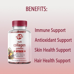 Gomitas de Colágeno Múltiple con Biotina, Vitamina C y Ácido Hialurónico, Sin Azúcar, Sabor a Granada y Bayas, Venta Caliente OEM/ODM - Product Image 3