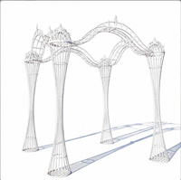 Arco de Boda Personalizado, Gazebo, Pabellón para Ceremonias, Fondo de Escenario para Fiestas, Decoración para Eventos en Interiores y Exteriores, Estructura Metálica