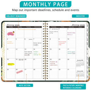 Bajo Moq personalizado A5 Spiarl semanal mensual diario planificador objetivo bobina Agenda 2026 caja de regalo cuaderno conjunto cuaderno de lujo para regalos - Product Image 2