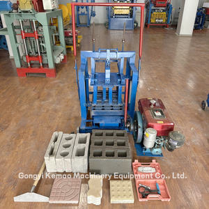 Multifunktion ale kleine Zement-Ahornblatt-Pflasterblock-Form maschine dieselbe triebene mobile Beton ziegel herstellungs maschine - Product Image 3