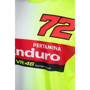 T-shirt de sport 100% polyester anti-rétrécissement, design personnalisé Pertamina Enduro VR46 Team Dual Bezzecchi Racing, t-shirts sur mesure pour la vente en gros - Product Image 3