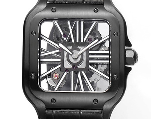 Montre mécanique automatique élégante et tendance avec bracelet à dégagement rapide et boîtier entièrement noir mat. - Product Image 4