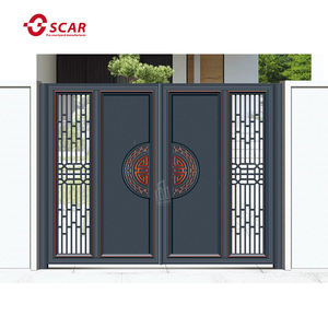 Puerta <span class=keywords><strong>de</strong></span> Arte <span class=keywords><strong>de</strong></span> aluminio personalizada por el fabricante con puerta <span class=keywords><strong>de</strong></span> patio opuesta, puerta <span class=keywords><strong>de</strong></span> villa <span class=keywords><strong>de</strong></span> lujo, puerta <span class=keywords><strong>de</strong></span> Arte <span class=keywords><strong>de</strong></span> aluminio en área residencial - Product Image 2