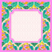 Tapis de table de mahjong américain vintage style William Morris, motif floral de lapin, rétro, botanique, animalier