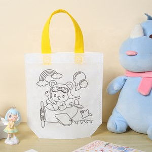 DIY Coloriage Graffiti Sac Étudiant Dessin Animé À La Main Dessin, Non Tissé Coloriage Sac, Maternelle Enfants Cadeau Toile Sac - Product Image 4