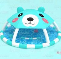 Piscine gonflable commerciale peut ombrager le soleil pour les clients piscine gonflable mignon pare-soleil piscine gonflable peut être personnalisé