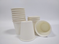 50pcs par sac Biodégradable Chaud Froid Boire Blanc Papier Tasse pour Bureau Café Fête