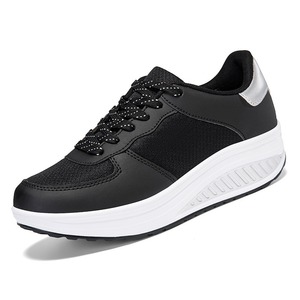 Zapatos de Plataforma Gruesa con Suela de Rocker Blancos para Mujer Talla Grande, Estilo Deportivo Casual para Caminar al Aire Libre - Product Image 5