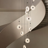 Lustre en verre de style européen de luxe, grande taille, avec télécommande, construction en verre, pour l'éclairage du salon à domicile, garantie de 2 ans