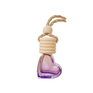 6ml Heart-Shaped Gradient Purple Blue Glass Car Perfume <b>Reed</b> <b>Bottle</b> - Product Image 1