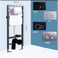 WC suspendu avec réservoir encastré, double chasse d'eau, économie d'eau, silencieux, pour hôtels et gîtes, couleur personnalisable