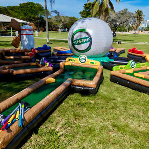 Terrain <span class=keywords><strong>de</strong></span> golf gonflable portable rond 3/6/9 trous mini golf gonflable fou putt parcours <span class=keywords><strong>de</strong></span> golf jeux <span class=keywords><strong>de</strong></span> sport avec souffleur d'air - Product Image 2