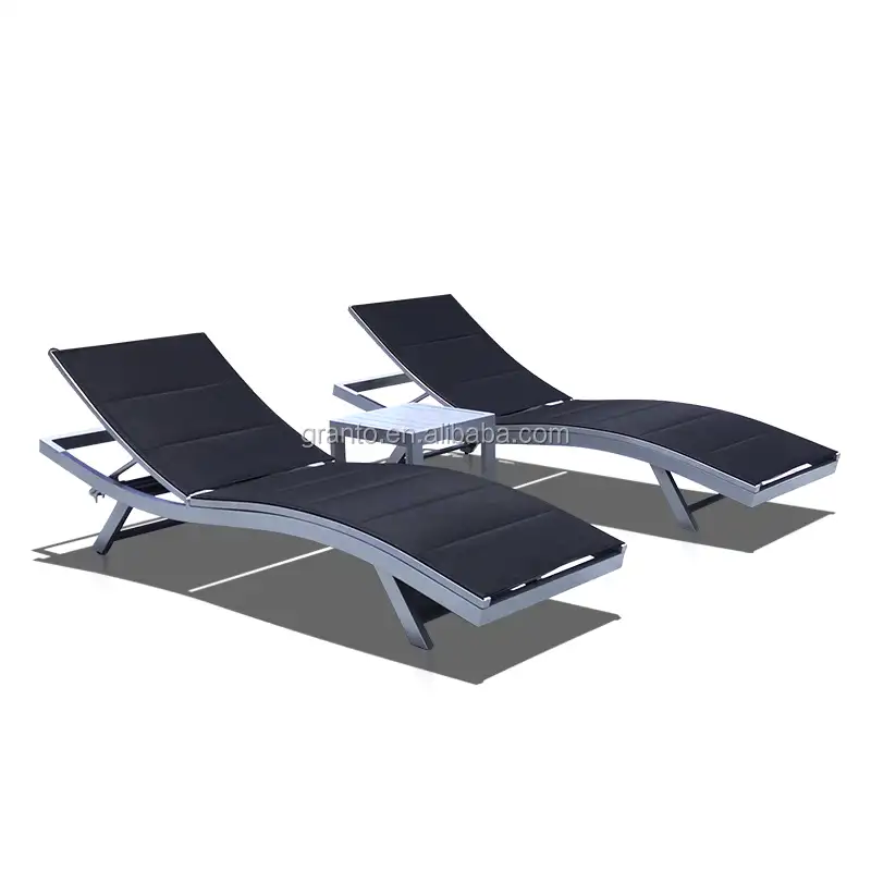 Alle wetter im freien terrasse nutzen freizeit chaise liege stuhl aluminium sun liege