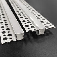 Pour éclairage de Bar au plafond, bandes argentées, noires et blanches, canaux encastrés pour cloisons sèches, plâtre en Aluminium, profil Led