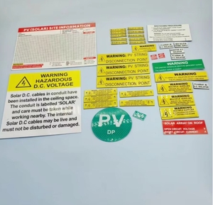 factory wholesale custom plastic ABS printing solar powered <b>stickers</b> - Product Image 1