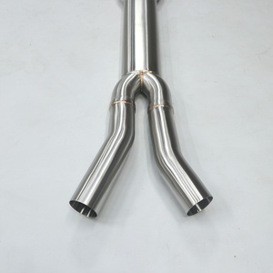 Stainless Steel Polished Exhaust Single 76MM Piping Size Equal Length Midpipes for G8X G80 G82 M3 M4 S58 3.0T - Product Image 3