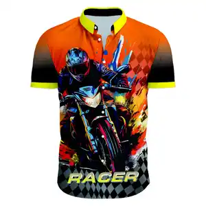 Custom Fashion Cool Sublimated 2024 Adult Racing Shirts With High Quality