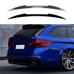Bmw 5 Series G31 Touring <b>Rear</b> <b>Spoiler</b> Piano Black Carbon Fiber Texture Wing Shaped 2018-2023 - Product Image 1