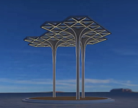 Arbre rougeoyant d'acier inoxydable de développement de propriété avec l'auvent pour des projets architecturaux