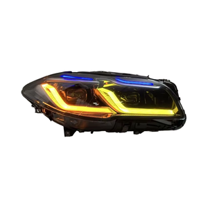 Faros Delanteros SJC para <span class=keywords><strong>BMW</strong></span> Serie 5 <span class=keywords><strong>F10</strong></span> F18 520i 535i 525i M5, Estilo G, Doble DRL, LED Amarillo y Blanco, Modificados, V2, 2011-2017 - Product Image 2