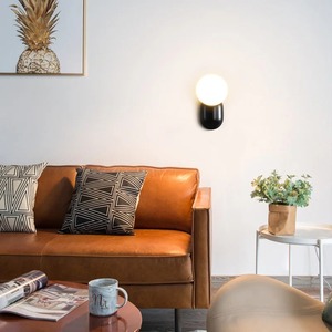 Lámpara de Pared LED Crema, Aplique de Pared Decorativo para el Hogar, para Dormitorio, Moderno, Minimalista, de Vidrio, Iluminación LED, Lámpara de Pared para Dormitorio, Lámpara de Pasillo - Product Image 5