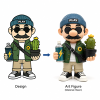 Juguete de Plástico de Edición Limitada con Impresión 3D Personalizada OEM, Modelo 3D, Juguete Artístico de Resina de Vinilo PVC