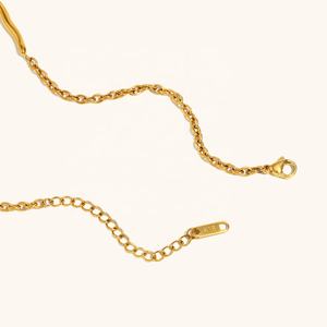 دينغران الحد الأدنى غير مشوه قلادة مجوهرات الفولاذ المقاوم للصدأ قلادة القلائد للنساء - Product Image 5