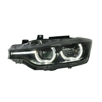 Faro Delantero para Automóvil SJC para BMW Serie 3 F30 F35 2013-2018, Estilo Black Shadow LCI, Doble Color Amarillo y Blanco, DRL, Faro LED Completo