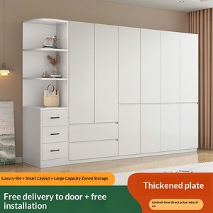<span class=keywords><strong>Armadio</strong></span> in Legno Massello Design Nordico con Ante a Battente per Camera da Letto, Stanza in Affitto, Appartamento Moderno e Semplice, <span class=keywords><strong>Armadio</strong></span> per Bambini - Product Image 5