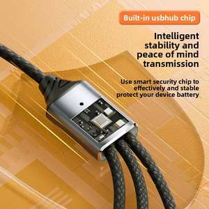 HUB USB Tipe C pria ke 2 3 USB 2.0 port, konverter adaptor OTG wanita 2in13in1, kabel ekstensi pengisian daya 3 in 1 - Product Image 4