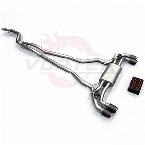 Échappement Catback Vortex en acier inoxydable 304 haute performance pour BMW Série 5 G30 G38 540i 3.0T B58 à double soupape et sorties quadruples en carbone - Product Image 2