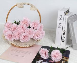 Factory Wholesale Single Stem Artificial Silk Carnation for Home Wedding <b>Decoration</b> Mother's Day - Product Image 3