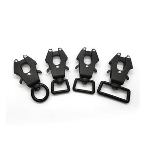 Abrazaderas de cinturón con Clip de rana de liberación de mascotas con autobloqueo negro Hebillas de collar de hardware Tipo de ganchos Enlace de conexión - Product Image 1