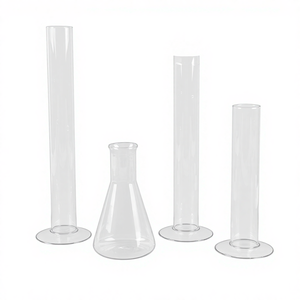 Trumpet Glass <strong>Vase</strong> <strong>Mini</strong> Cylinder Bud Glass <strong>Vase</strong> High Borosilicate Glass <strong>Vase</strong> - Product Image 4