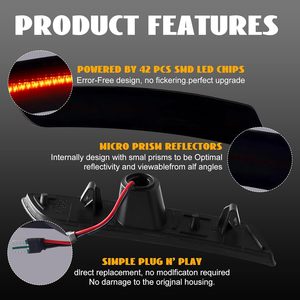 2 feux de position latéraux à lentille fumée pour pare-chocs arrière Chevrolet Camaro <span class=keywords><strong>OLIVER</strong></span> 2016-2021 (rouge) - Product Image 2