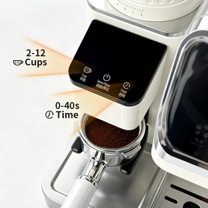เครื่องชงกาแฟเอสเพรสโซเชิงพาณิชย์ พร้อมเครื่องบดในตัว ระดับมืออาชีพ 110V 220V สำหรับใช้ในบ้าน - Product Image 4